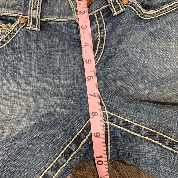 Elie Tahari Wide Leg Blue Jeans Shorts - Picture 7 of 9